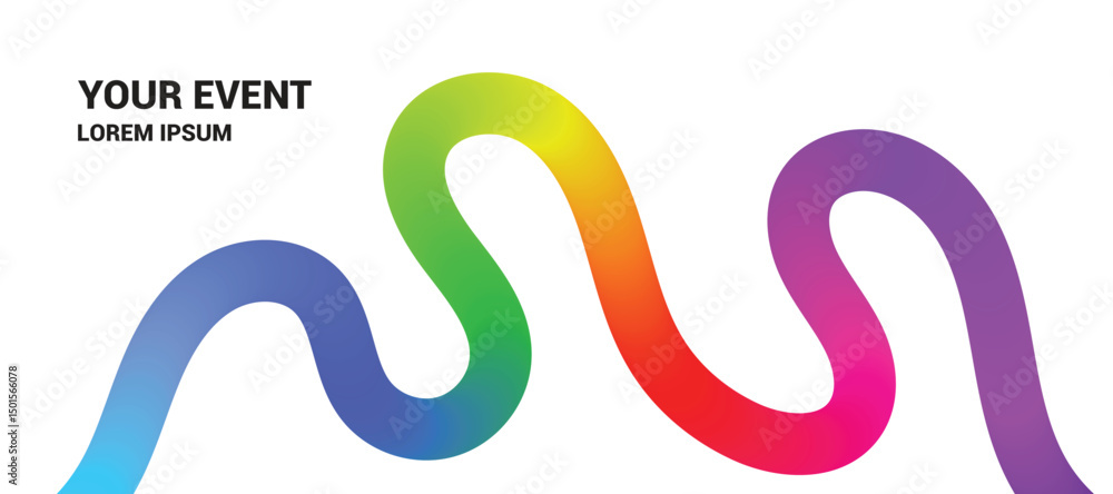 Abstract Background Celebration with 3D Color Lines. Wavy Shape with Rainbow Colors. Squiggly Spiral Ribbon. Curve Shape Color Lines. Swirl Elements with Gradients. Fluid Graphics Element Design Abstract Background Celebration with 3D Color Lines. Wavy Shape with Rainbow Colors. Squiggly Spiral Ribbon. Curve Shape Color Lines. Swirl Elements with Gradients. Fluid Graphics Element Design