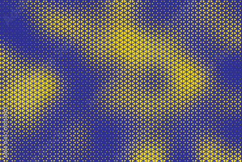 abstract triangle halftone background. triangle vector abstract geometric background. Halftone triangular retro 80s pattern. Minimal style retro dynamic wallpaper.