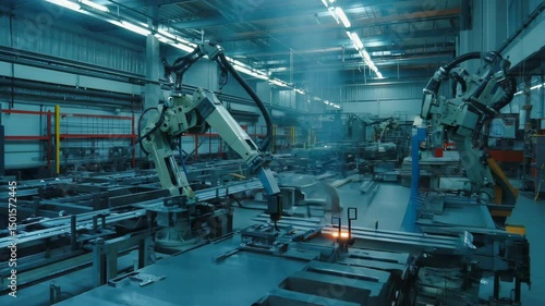 Automated Assembly Line: Precision Robotics in Manufacturing