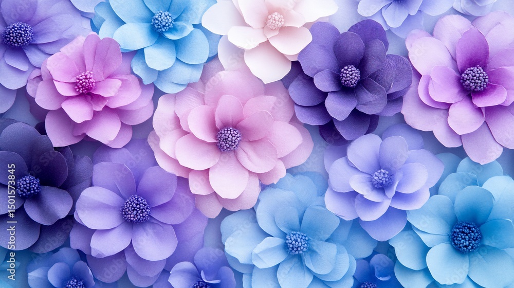 Pastel Paper Flowers: A Delicate Floral Arrangement Pastel Paper Flowers: A Delicate Floral Arrangement