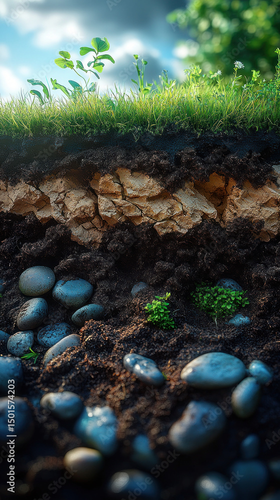 Soil layers detailed view Soil layers detailed view