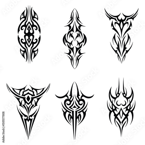 Modern Tribal Tattoo Design Vector
