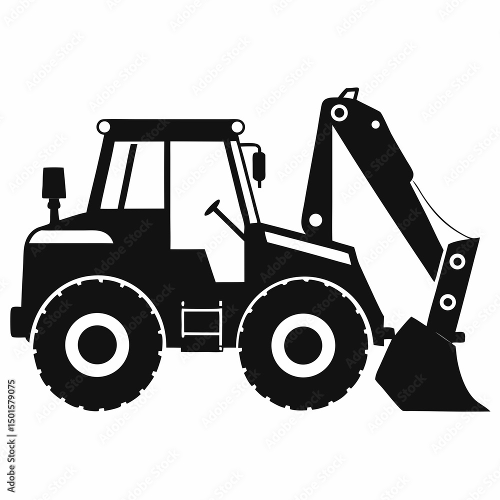 Fototapeta premium bulldozer isolated on white