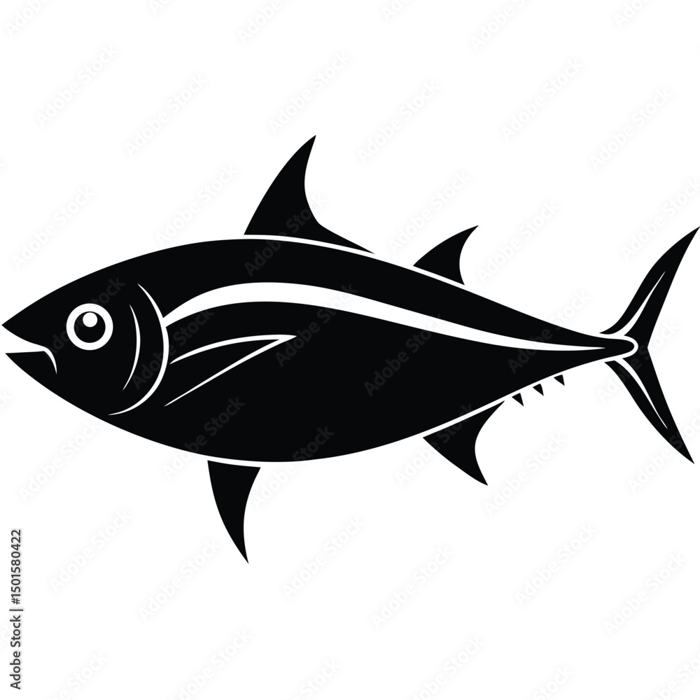 Obraz premium yellowfin tuna fish vector