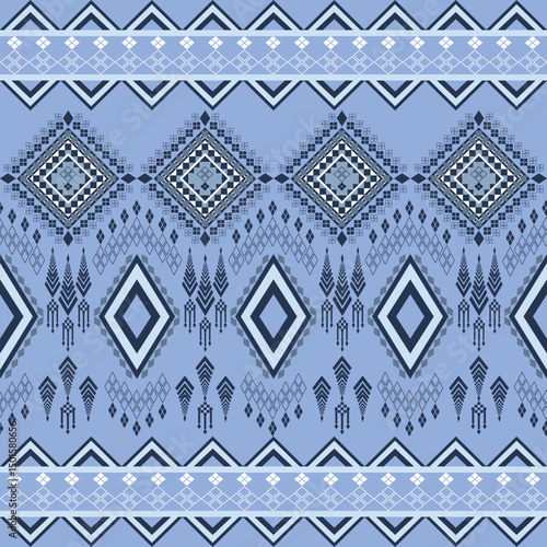 Geometric Ethnic traditional seamless oriental pattern Aztec Tribal Hmong Native American Indian design for texture fabric clothing sarong wrap Carpet Decorative illustration