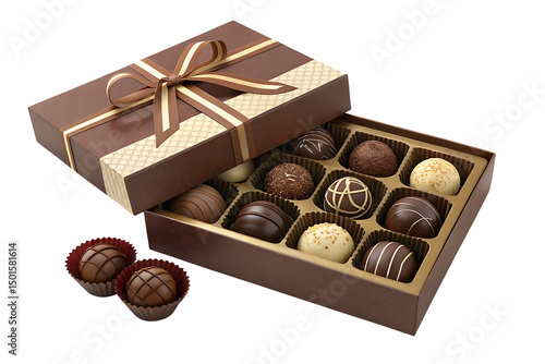 chocolate candies in box