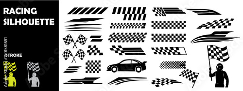 Racing Stripe and Flag Set – Motorsport Graphic Collection