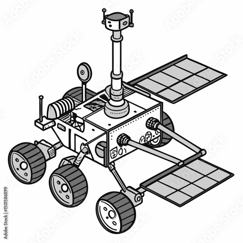 Mars rover exploration vehicle robotic design