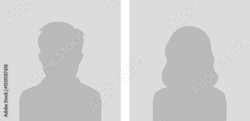 Simple Gray Avatar Icons Representing Male And Female Profiles. eps  Minimalist Design With A Professional Touch