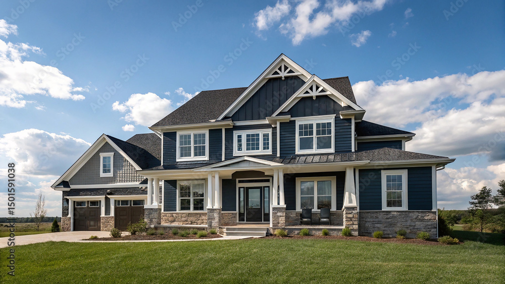 Stunning Blue House Exterior Design Stunning Blue House Exterior Design
