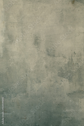 Fotografija Art background of shabby greenish grey plastered wall, copy space, vertical image