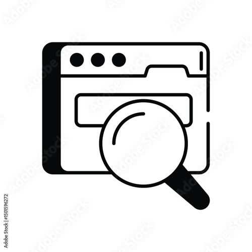 Browsing  icon vector stock illustration