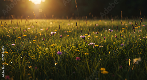 field of flowers nature