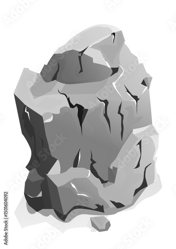 illustration of a big rock