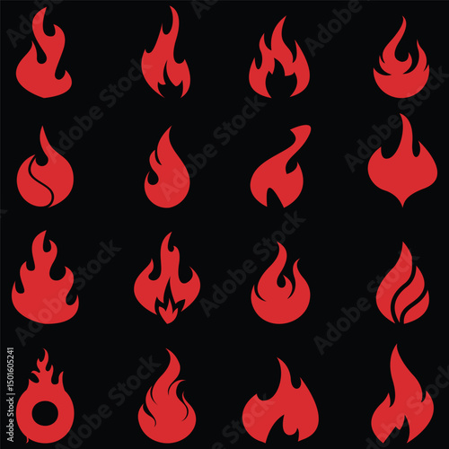 fire icons , fire icons set