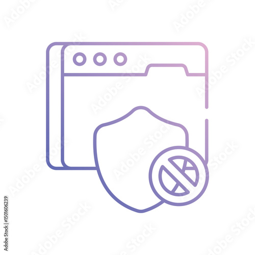 Ad Blocker icon vector stock illustration