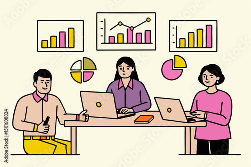 business people working together