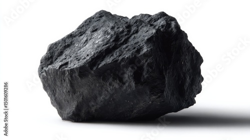 Close-up of graphite mineral showing dark gray