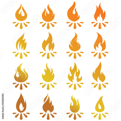 fire icons , fire icons set