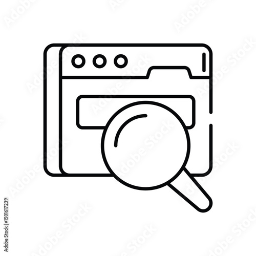 Browsing  icon vector stock illustration