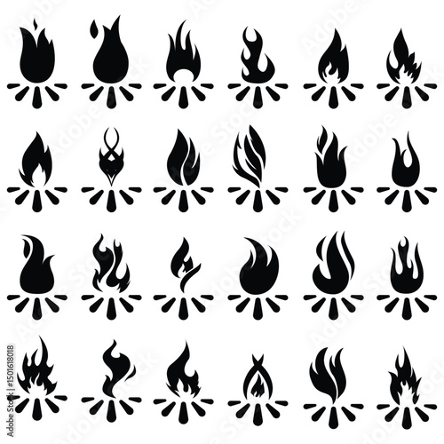fire icons , fire icons set