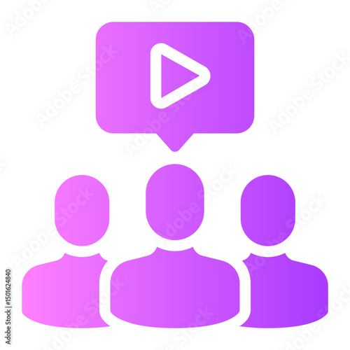 viral marketing gradient icon