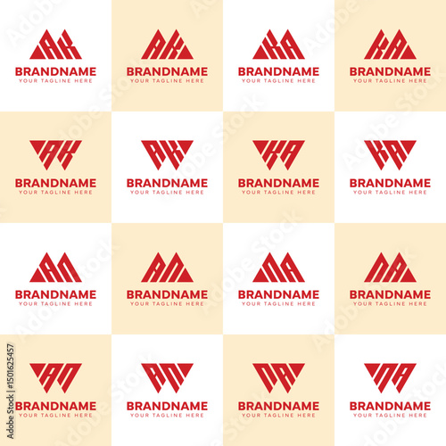 Letters MAK WAK MAN WAN AK AN Logo Set, suitable for any business