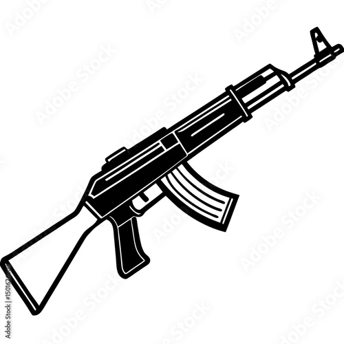 assault rifle vector illustration