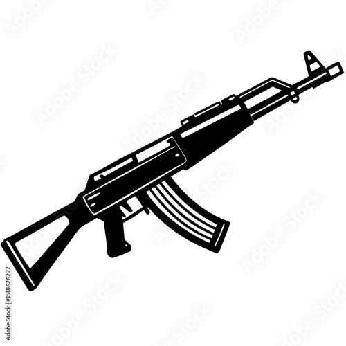 assault rifle vector illustration