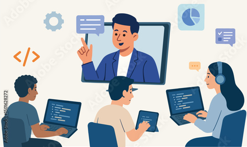 Modern Online Class Concept – Digital Education