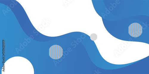 Blue wave abstract background. Liquid color background design. Fluid gradient shapes composition. Futuristic design for posters, banner, web header, presentation design and much more