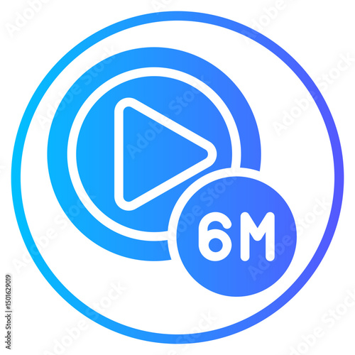video views gradient icon