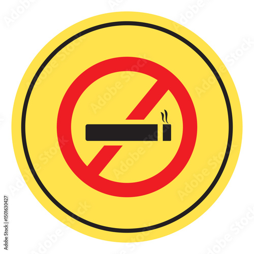 Sign no smoking. No smoking no vaping sign. Forbidden sign icon isolated on background vector illustration. Cigarette, vape and smoke in prohibition circle icon. 