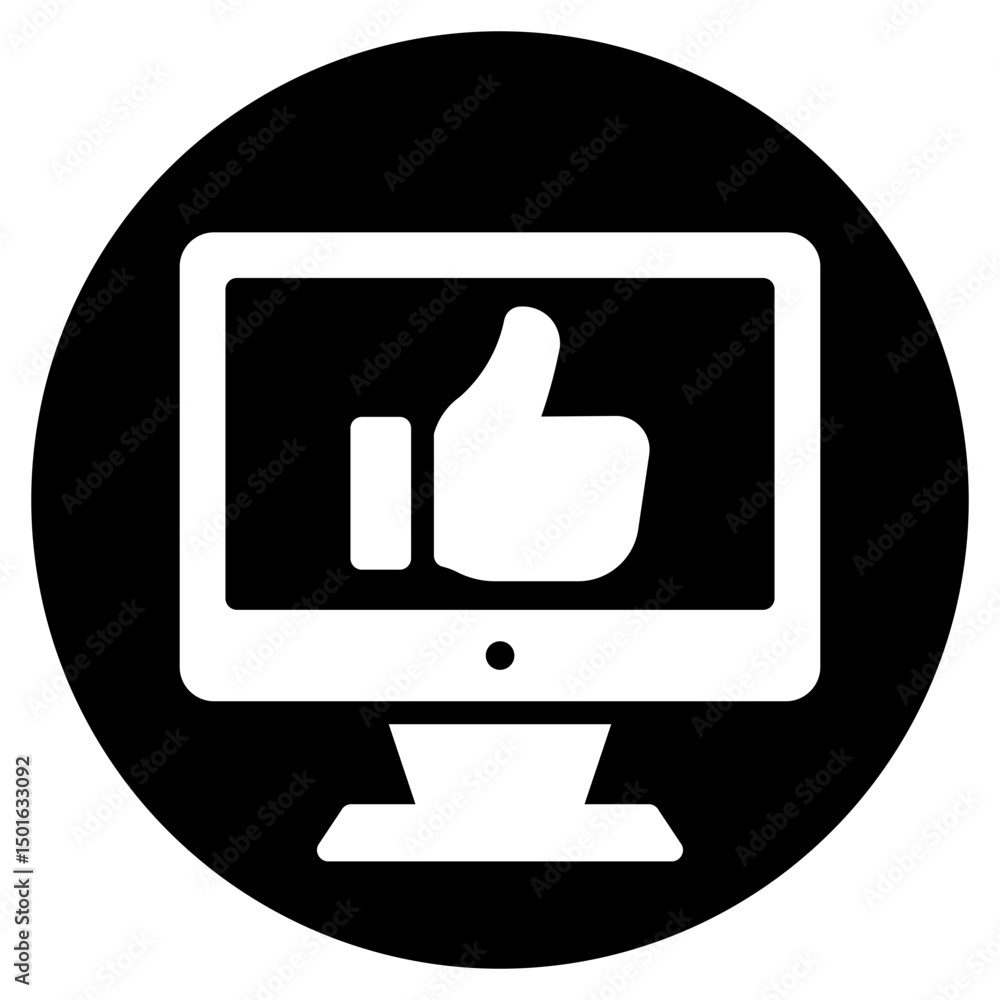 Obraz premium like glyph icon