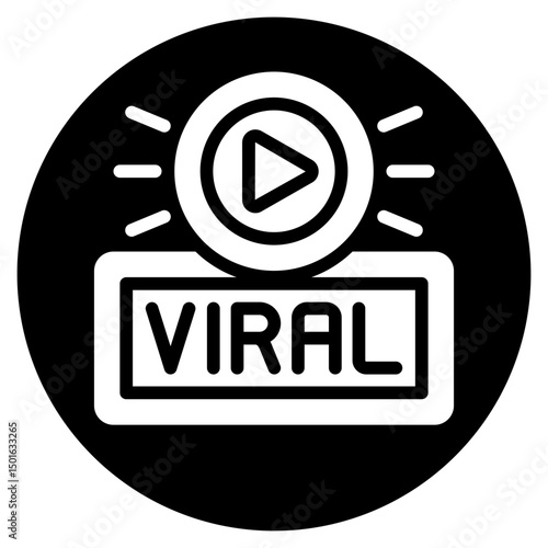 viral content glyph icon