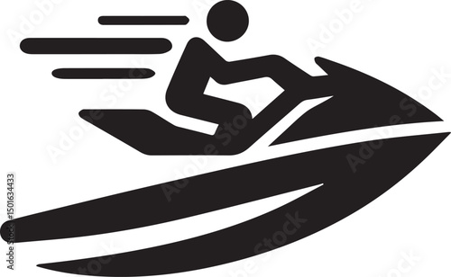 jet ski isolated white background