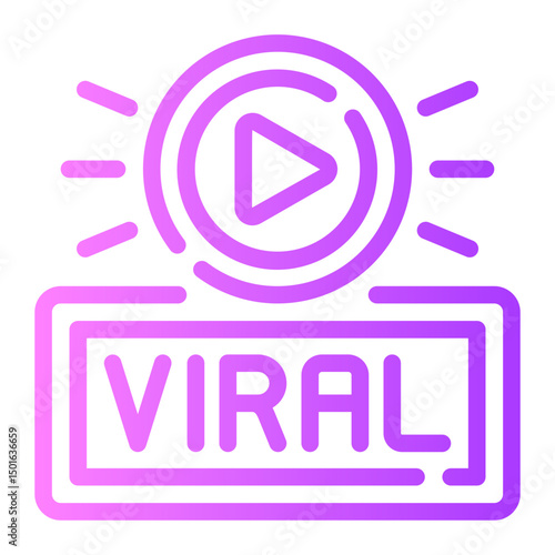 viral content gradient icon