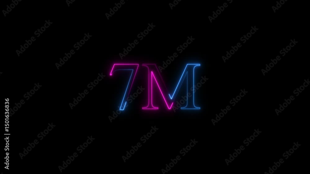 Neon 7 million subscribers celebration animation Neon 7 million subscribers celebration animation