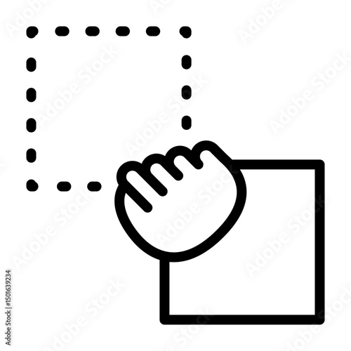 Drag and Drop Vector Line Icon Design