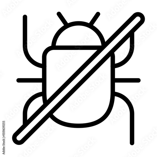 Debug Vector Line Icon Design