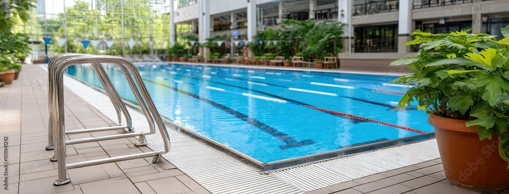 Experience bright blue water and ripples in a serene swimming pool perfect for summer relaxation and vacation moments by the beachside resort Experience bright blue water and ripples in a serene swimming pool perfect for summer relaxation and vacation moments by the beachside resort