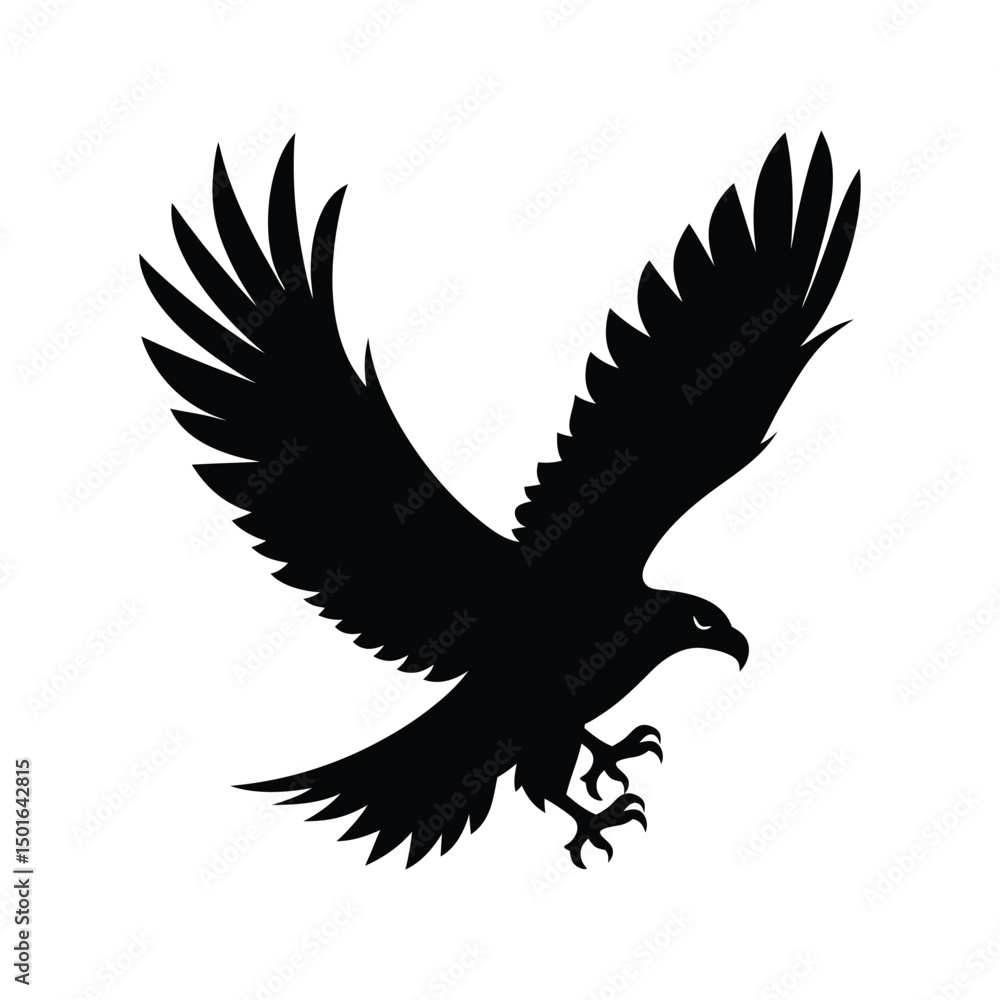 Fototapeta premium eagle vector illustration Silhouette