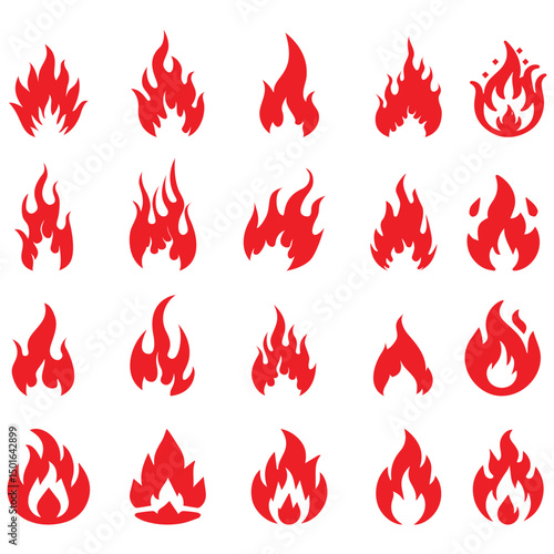 fire icons , fire icons set
