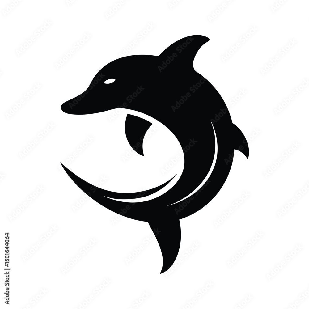 Naklejka premium dolphin Silhouette