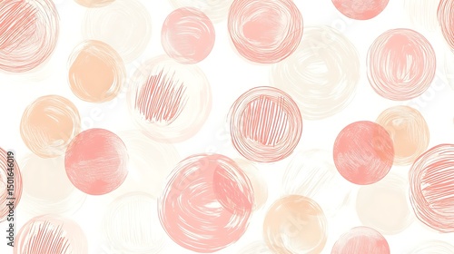 Delicate pastel circles in a seamless pattern.
