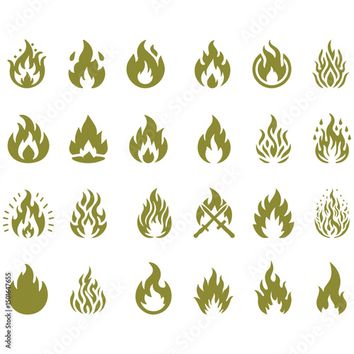 fire icons , fire icons set
