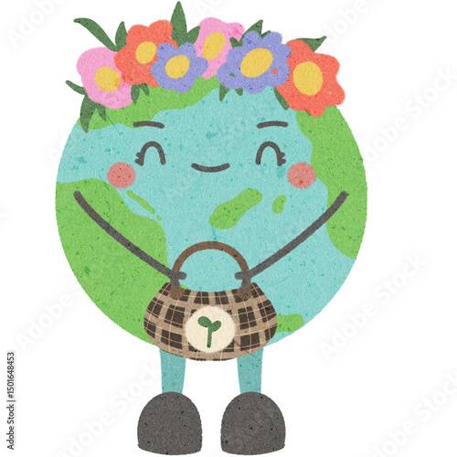 green tree with globe