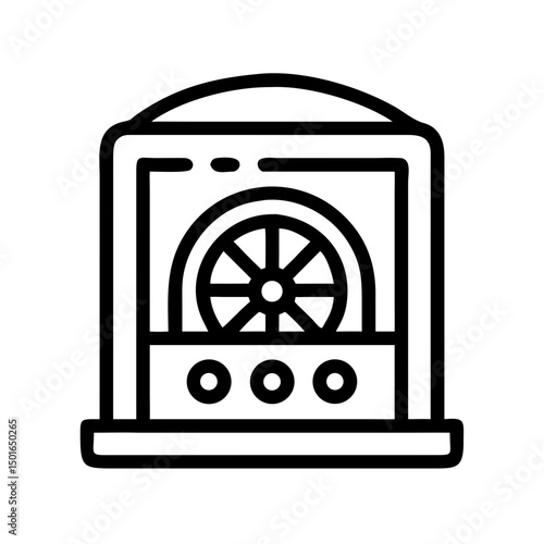 Backyard firepit outdoor features line icon set Vector of kitchen, patio, fireplace, chimenea, pizza oven, firewood, propane tank, thin linear illustration.