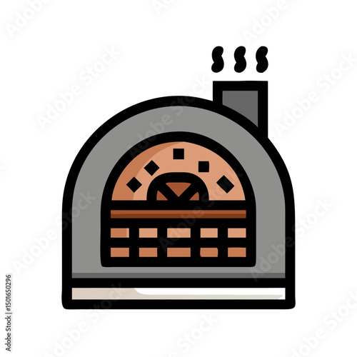 Backyard firepit outdoor features line icon set Vector of kitchen, patio, fireplace, chimenea, pizza oven, firewood, propane tank, thin linear illustration.