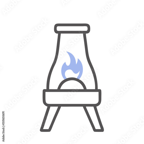 Backyard firepit outdoor features line icon set Vector of kitchen, patio, fireplace, chimenea, pizza oven, firewood, propane tank, thin linear illustration.